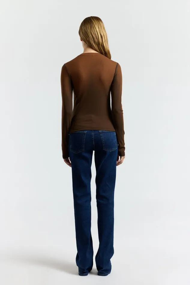 COTTON CITIZEN SHIRTS Verona Henley Chestnut Cast 8211 Women