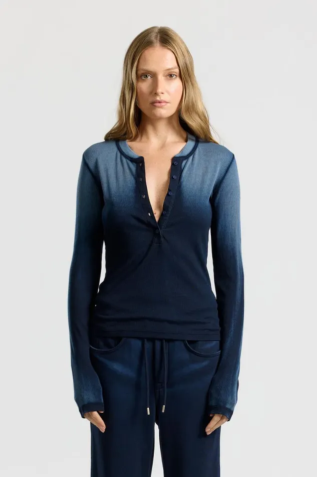 COTTON CITIZEN SHIRTS Verona Henley Navy Cast 8211 Women