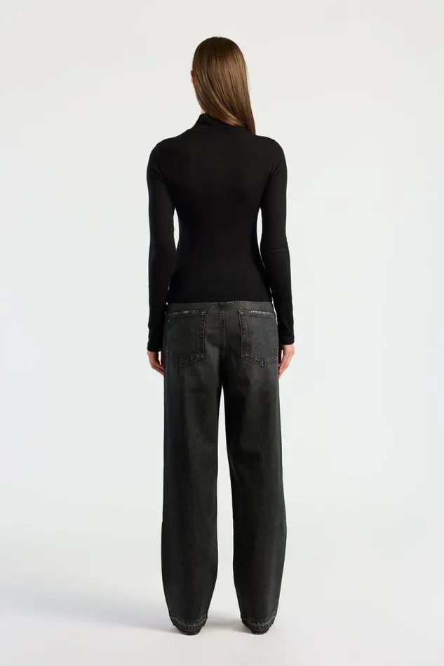 COTTON CITIZEN SHIRTS Verona Turtleneck Jet Black 8211 Women