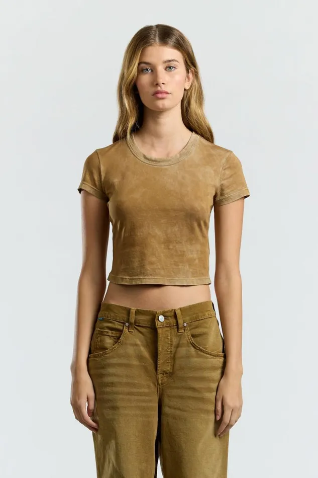 COTTON CITIZEN TEES Standard Baby Tee Vintage Burnt Honey 8211 Women