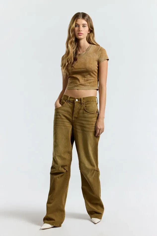 COTTON CITIZEN TEES Standard Baby Tee Vintage Burnt Honey 8211 Women