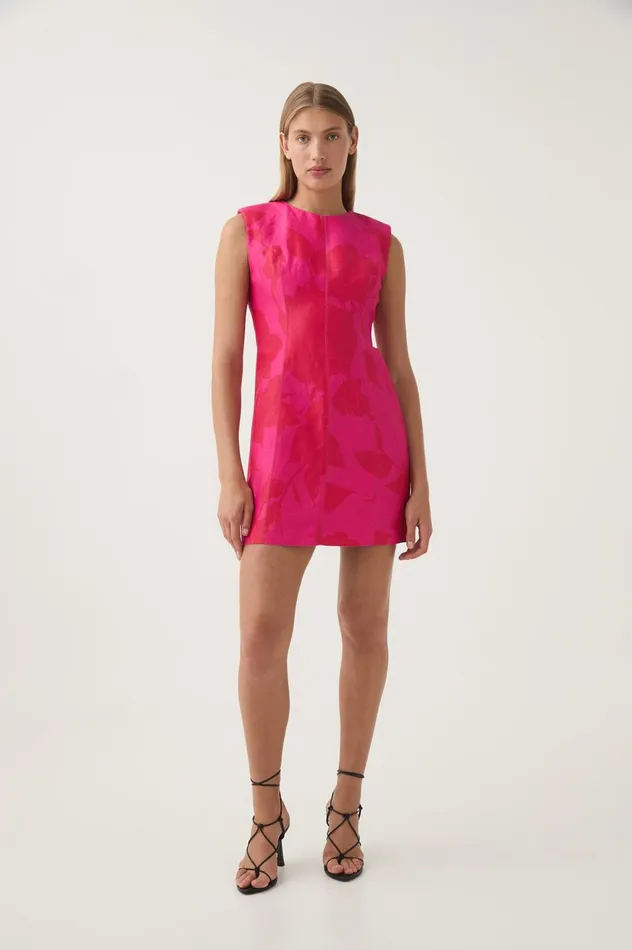 Cove Pendant Mini Dress Florescent Rose Women Aje Cocktail Dresses