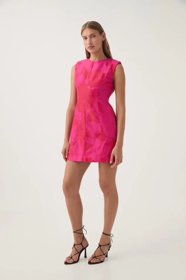 Cove Pendant Mini Dress Florescent Rose Women Aje Cocktail Dresses