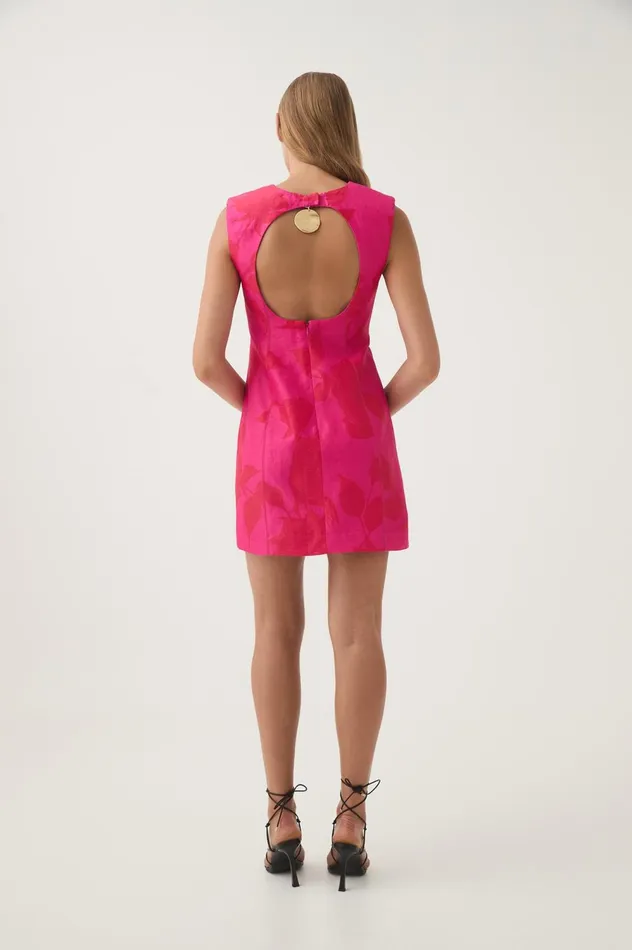 Cove Pendant Mini Dress Florescent Rose Women Aje Cocktail Dresses