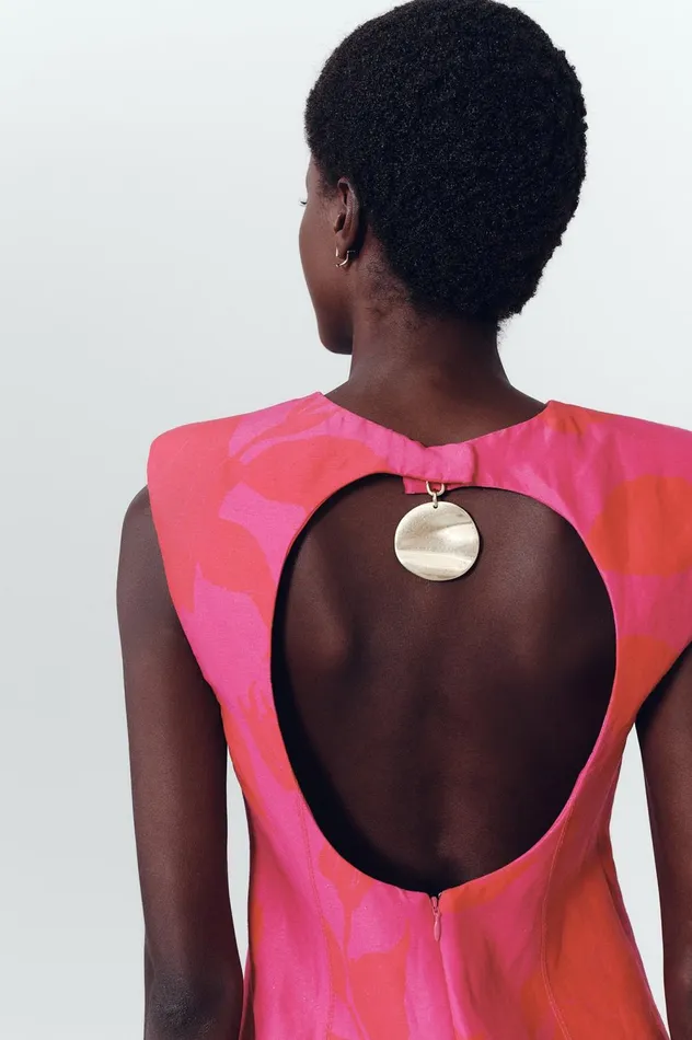 Cove Pendant Mini Dress Florescent Rose Women Aje Cocktail Dresses