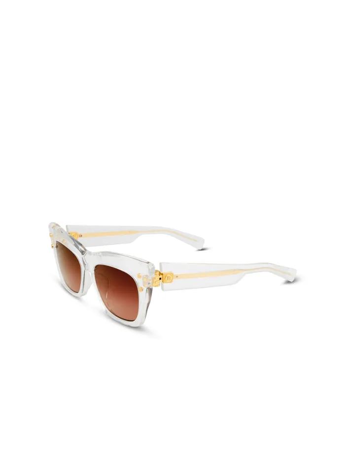 Crystal BII Sunglasses Grey Men Balmain Eyewear