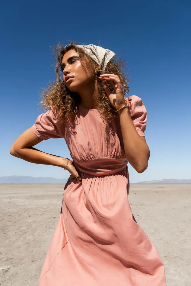 Cyrus Midi Dress In Pink Pink Women Bohme Dresses