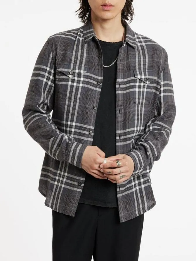 DALE SHIRT Dk Steel Htr Clothing John Varvatos Shirts