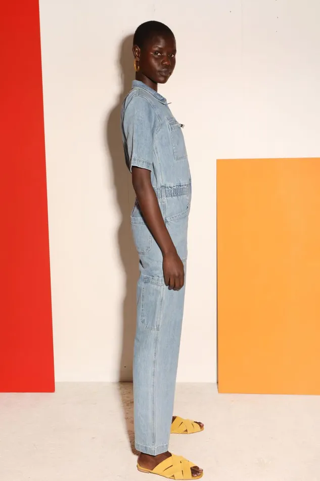 Danny Boilersuit Mid Blue Womens LF Markey One Pieces