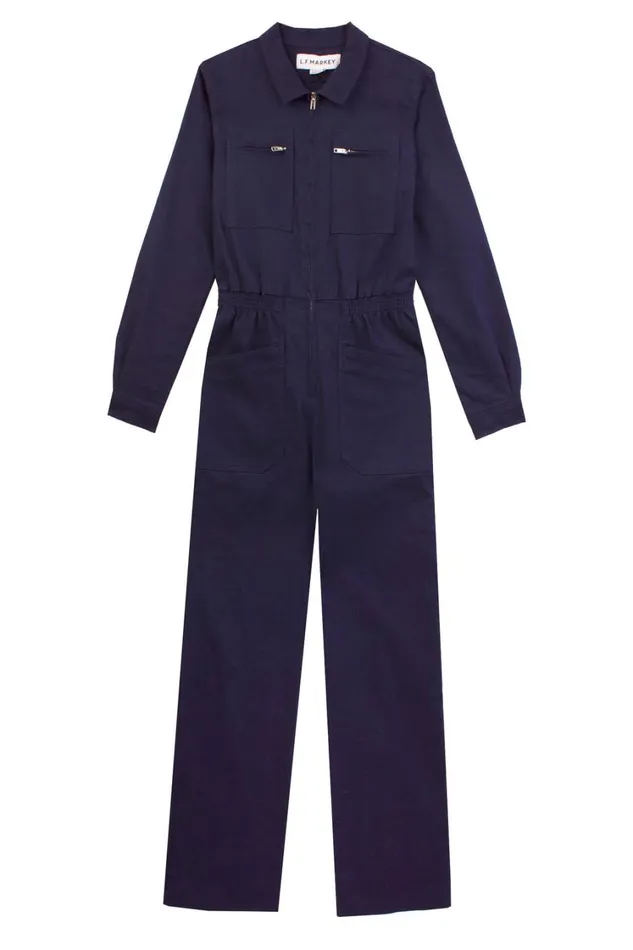 Danny Stretch Drill Boilersuit Navy Womens LF Markey One Pieces