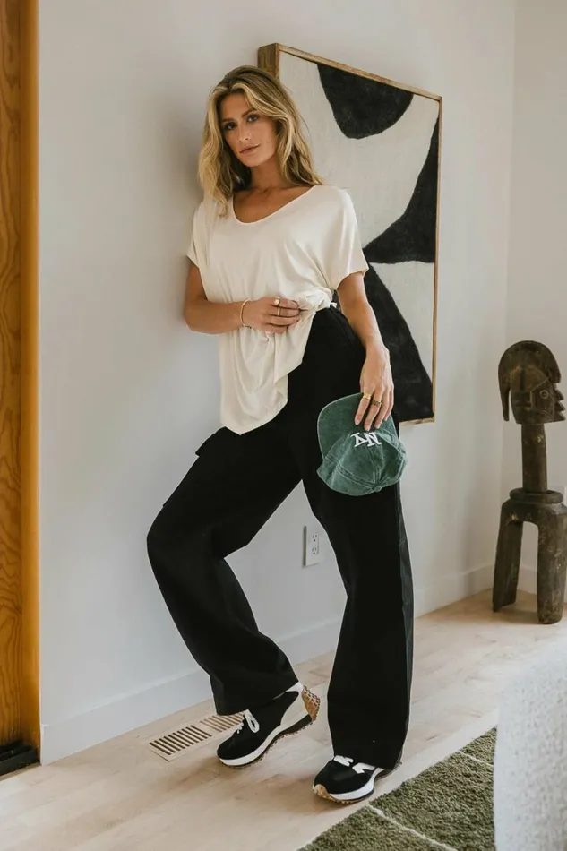 Demi Oversized Top In Cream 8211 FINAL SALE Cream Women Bohme Tees and Tanks