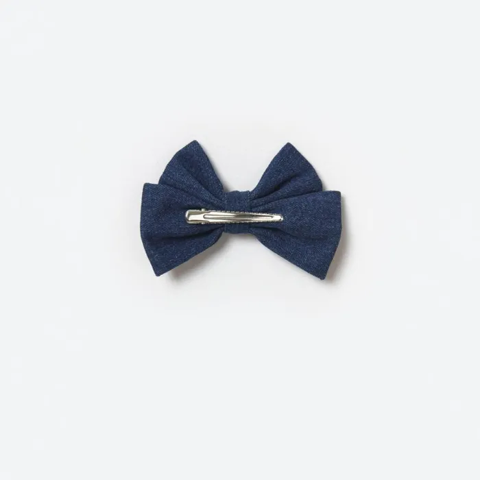 Denim Bow Hairclip Kids Self Portrait Accessories Denim Bow Hairclip Kids Self Portrait Accessories