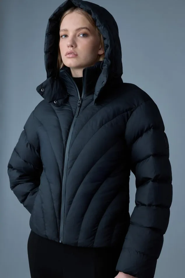 Downs and Jackets Women Mackage HOPE Softwash Rounded Quilt Down Jacket Black