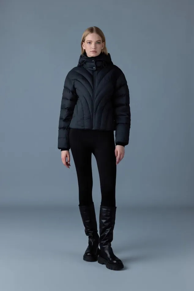 Downs and Jackets Women Mackage HOPE Softwash Rounded Quilt Down Jacket Black