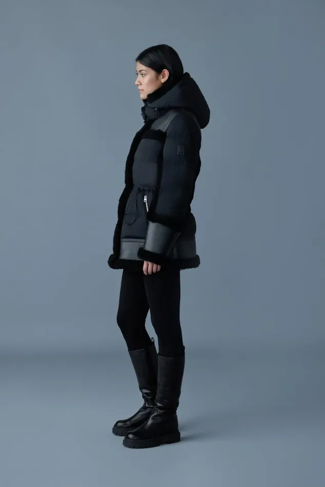 Downs and Jackets Women Mackage LILIBETH Mixedmedia Shearling Down Parka Trenchnatural Downs and Jackets Women Mackage LILIBETH Mixedmedia Shearling Down Parka Trenchnatural