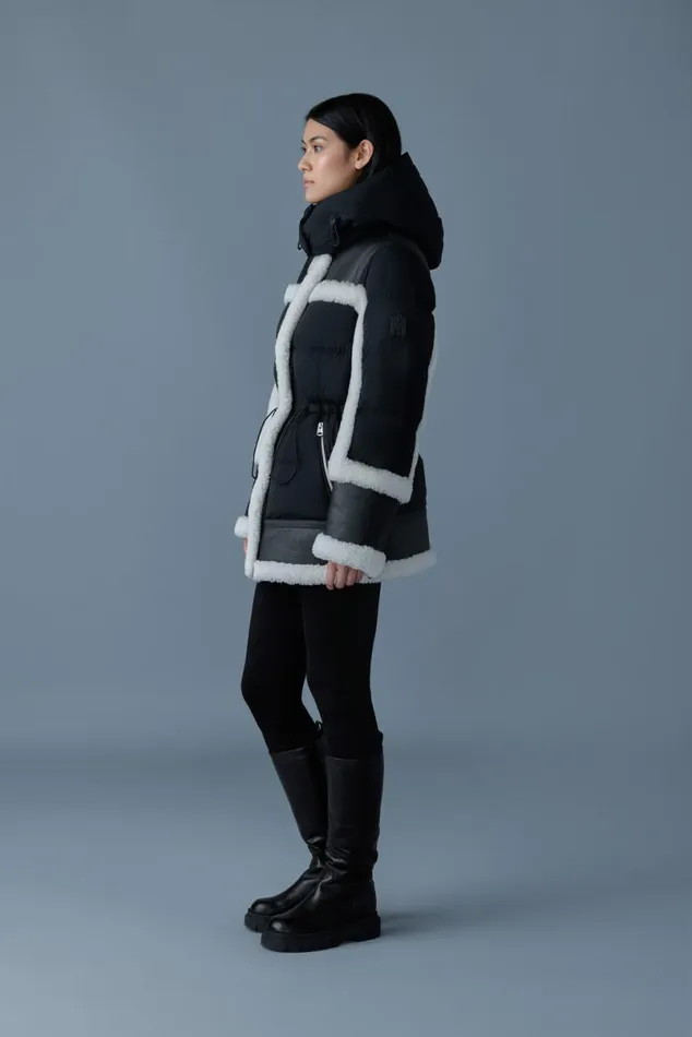 Downs and Jackets Women Mackage LILIBETH Mixedmedia Shearling Down Parka Trenchnatural Downs and Jackets Women Mackage LILIBETH Mixedmedia Shearling Down Parka Trenchnatural