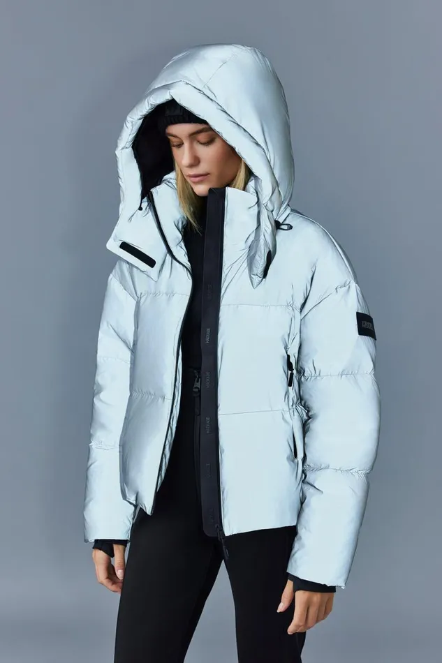Downs and Jackets Women Mackage TESSYRF Down Jacket With Reflective Shell Reflective