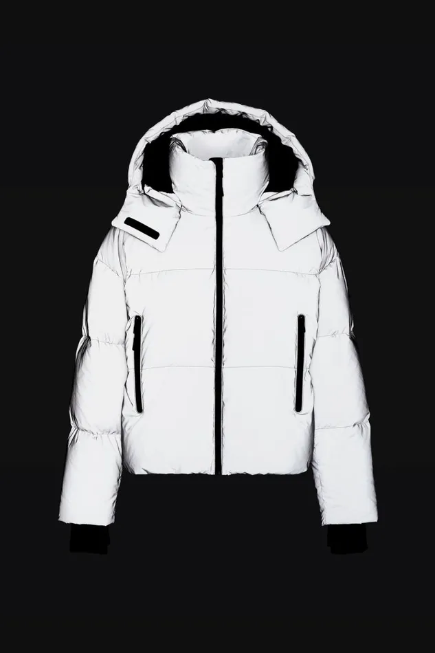 Downs and Jackets Women Mackage TESSYRF Down Jacket With Reflective Shell Reflective