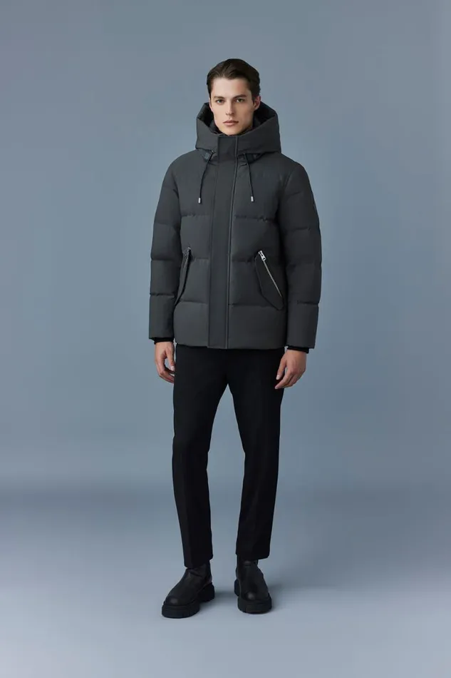 Downs and Parkas Men Mackage GRAYDON 2in1 Lustrous Light Down Jacket Navy