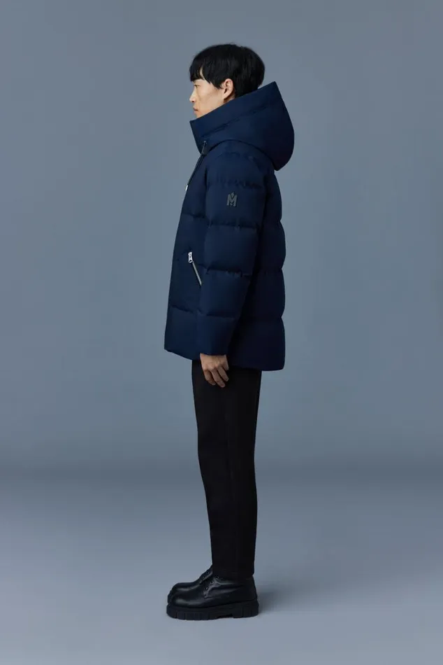 Downs and Parkas Men Mackage GRAYDON 2in1 Lustrous Light Down Jacket Navy