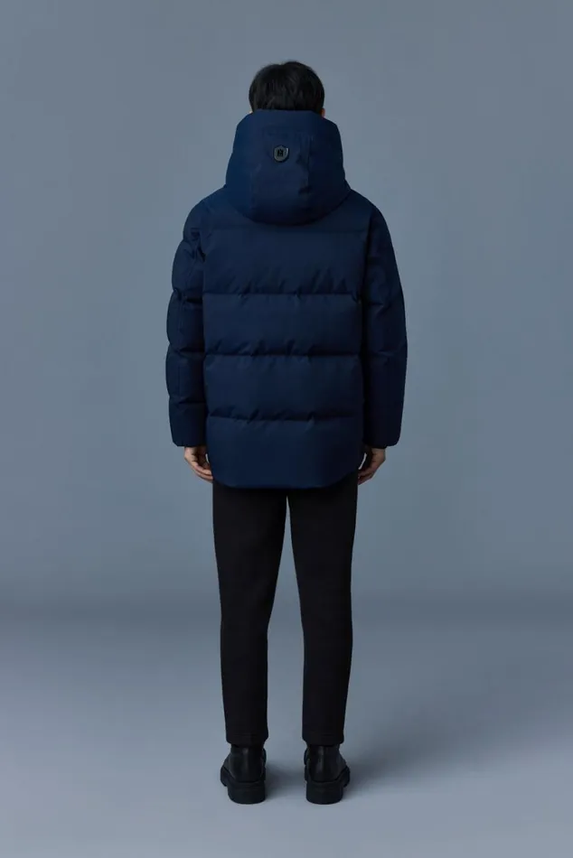 Downs and Parkas Men Mackage GRAYDON 2in1 Lustrous Light Down Jacket Navy