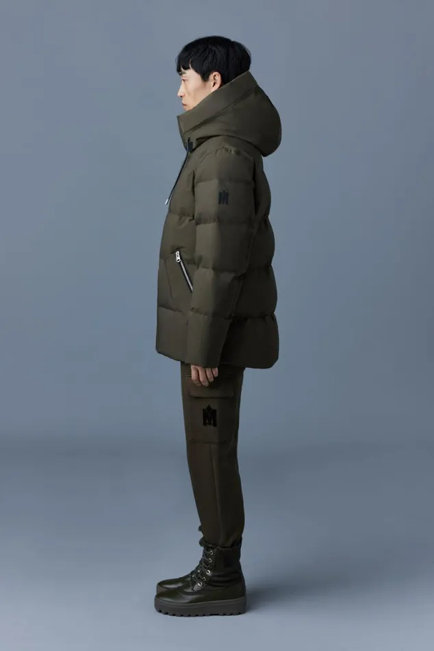 Downs and Parkas Men Mackage GRAYDON 2in1 Lustrous Light Down Jacket Navy