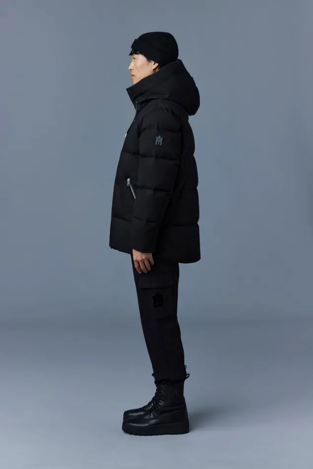 Downs and Parkas Men Mackage GRAYDON 2in1 Lustrous Light Down Jacket Navy