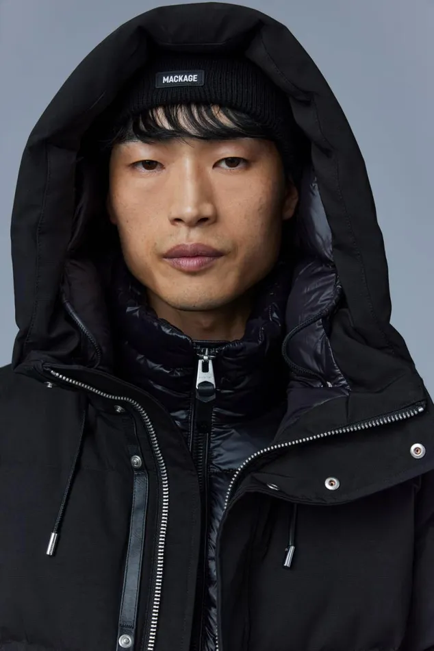 Downs and Parkas Men Mackage GRAYDON 2in1 Lustrous Light Down Jacket Navy