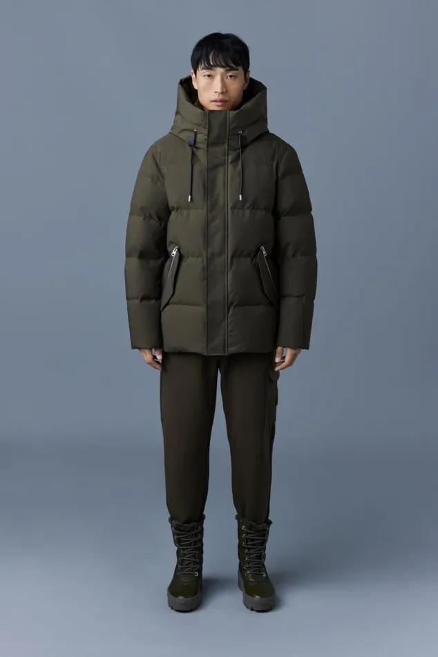 Downs and Parkas Men Mackage GRAYDON 2in1 Lustrous Light Down Jacket Navy