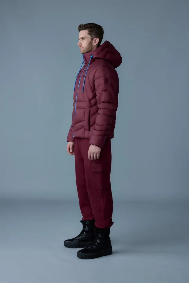 Downs and Parkas Men Mackage LUKE Softwash Geometrical Channel Quilt Down Jacket Black