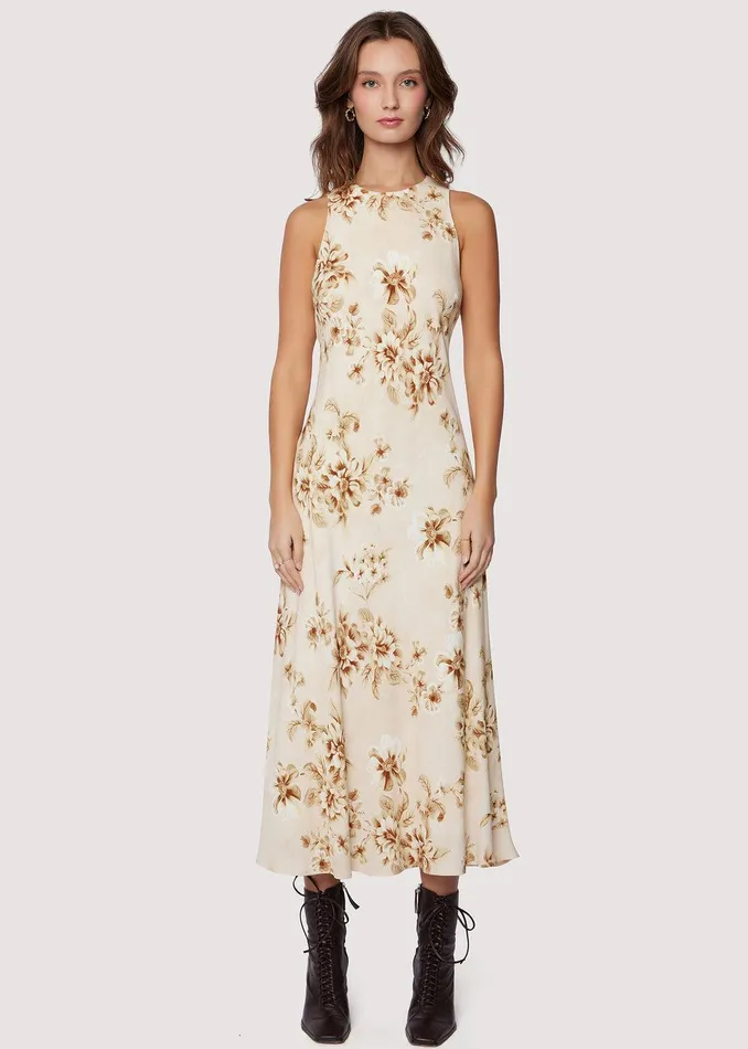 Dream Of Iris Midi Dress Creamfloral Women Lost Wander Dresses