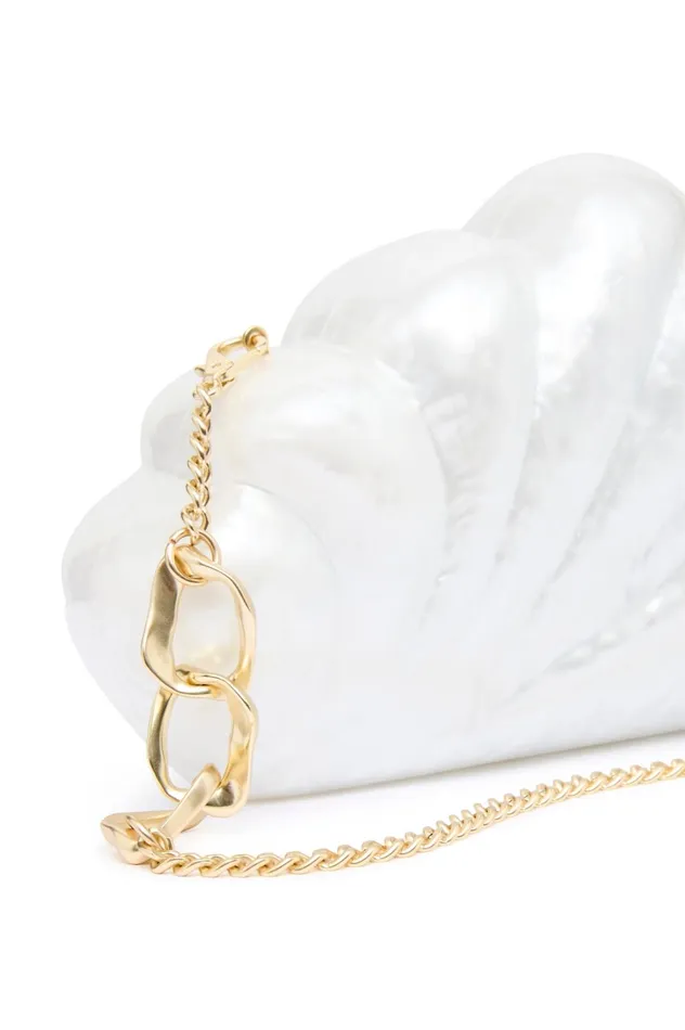 Dreamer Clamshell Clutch Ivory Women Aje Handbags 038 Wallets