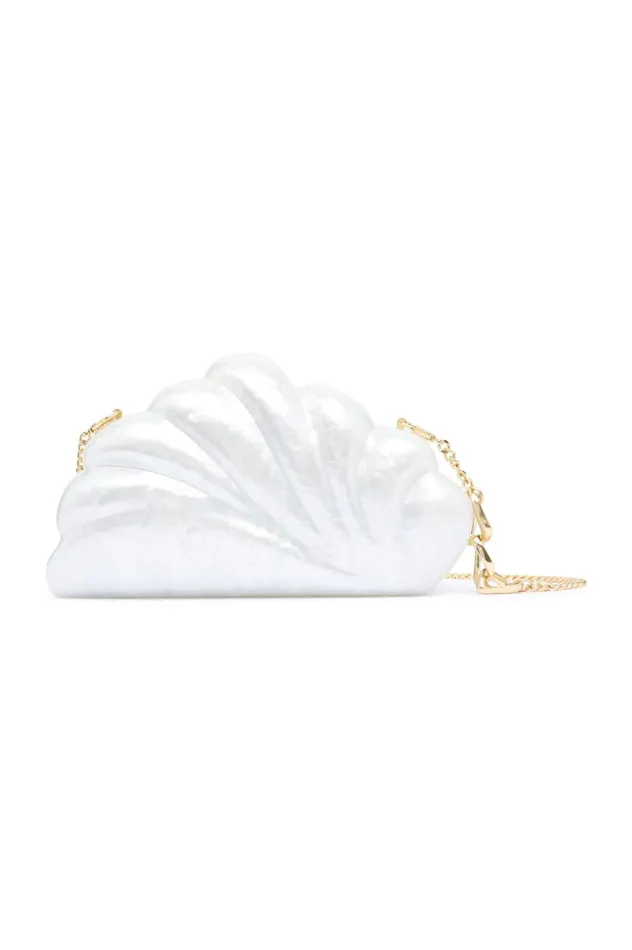 Dreamer Clamshell Clutch Ivory Women Aje Handbags 038 Wallets