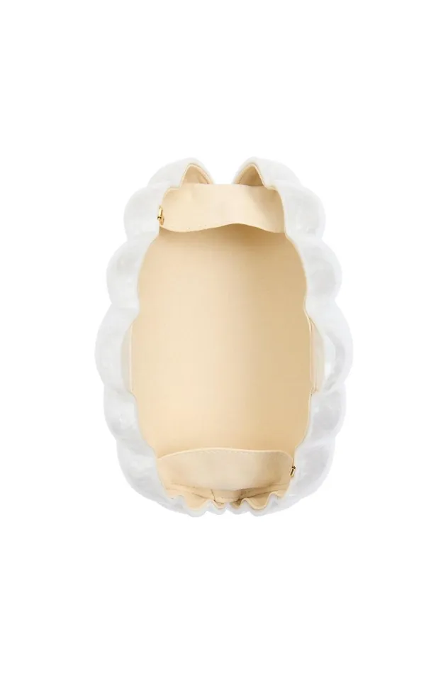 Dreamer Clamshell Clutch Ivory Women Aje Handbags 038 Wallets
