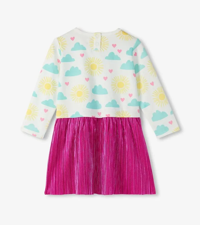 Dresses Baby and Toddler Hatley Baby and Toddler Girls Happy Skies Layered Knit Dress