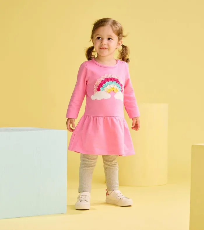 Dresses Baby and Toddler Hatley Baby and Toddler Girls Rainbow Cloud Flounce Skirt Dress