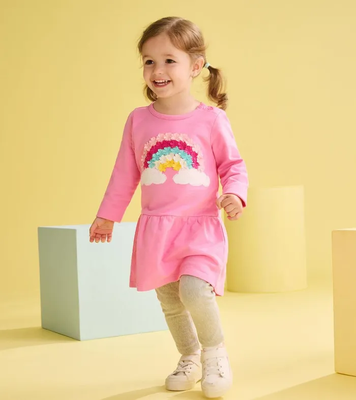 Dresses Baby and Toddler Hatley Baby and Toddler Girls Rainbow Cloud Flounce Skirt Dress