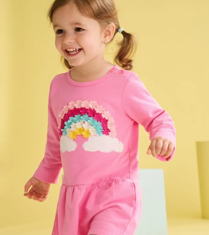 Dresses Baby and Toddler Hatley Baby and Toddler Girls Rainbow Cloud Flounce Skirt Dress