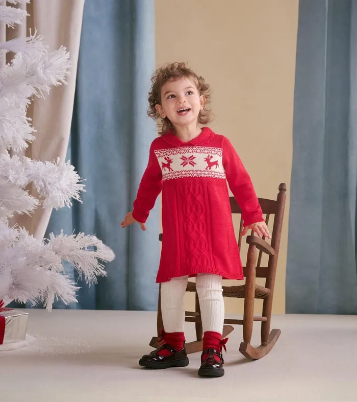 Dresses Baby and Toddler Hatley Baby and Toddler Holiday Cable Knit Sweater Dress