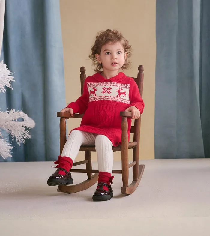 Dresses Baby and Toddler Hatley Baby and Toddler Holiday Cable Knit Sweater Dress