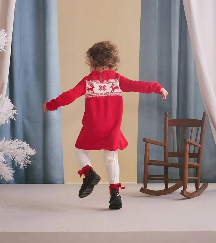 Dresses Baby and Toddler Hatley Baby and Toddler Holiday Cable Knit Sweater Dress