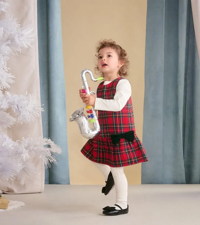 Dresses Baby and Toddler Hatley Baby and Toddler Red Plaid Pinafore Dress