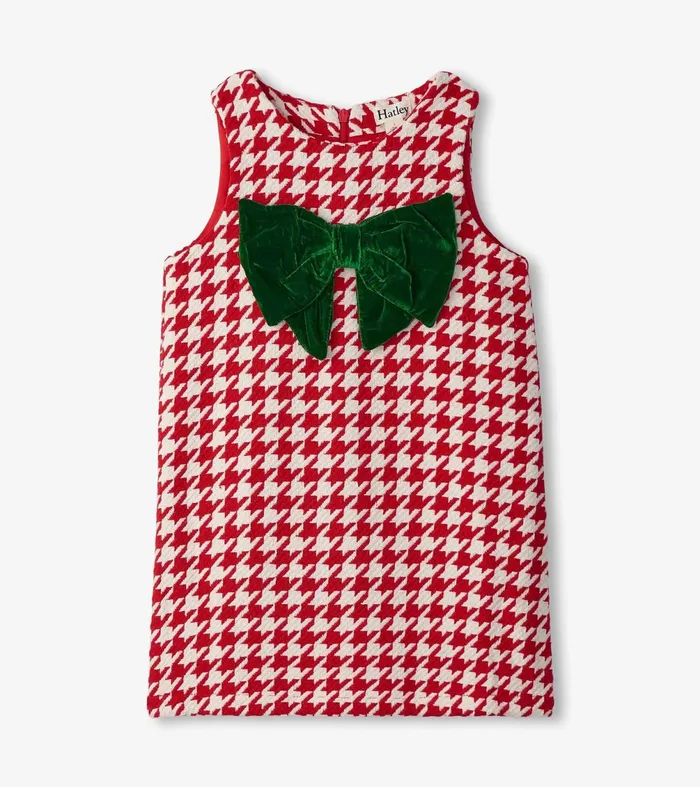 Dresses Girls Hatley Girls Big Bow Houndstooth Dress