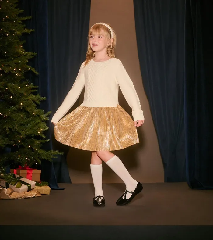 Dresses Girls Hatley Girls Holiday Mixed Media Dress