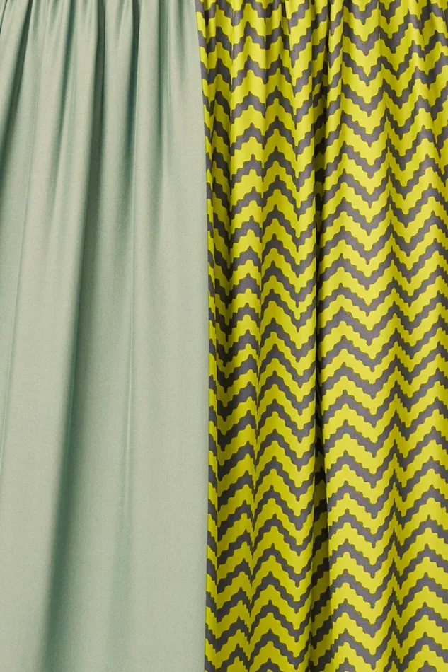Dresses Shop Natalie Martin ALEX MIDI Block Zigzag Lime