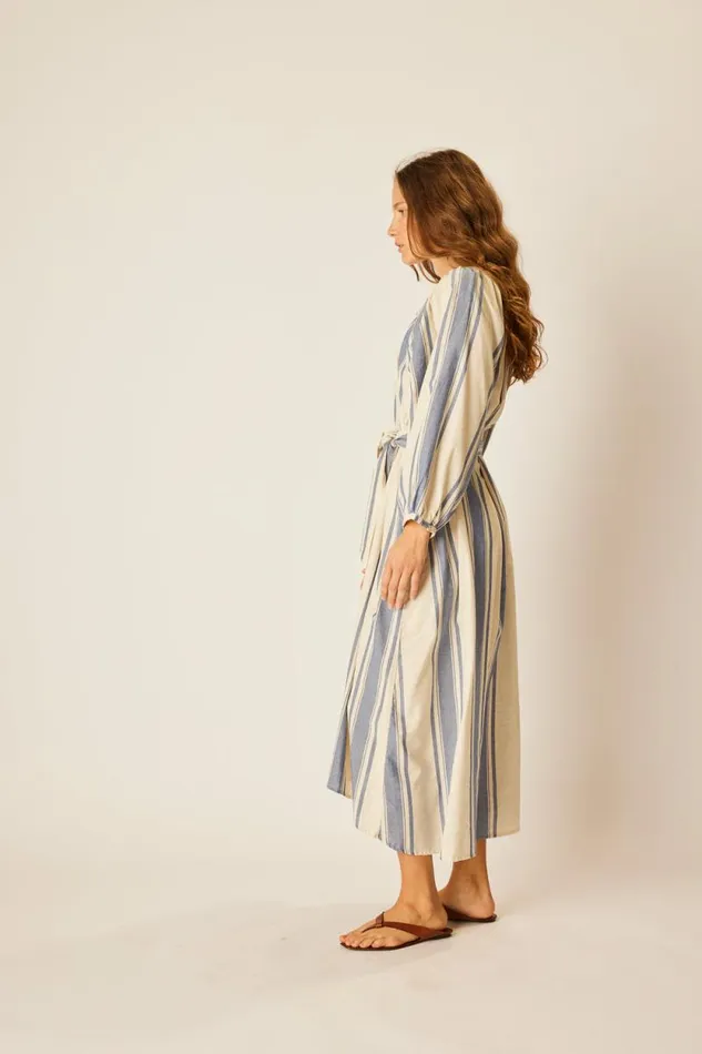 Dresses Shop Natalie Martin ALEX MIDI French Stripe Blue