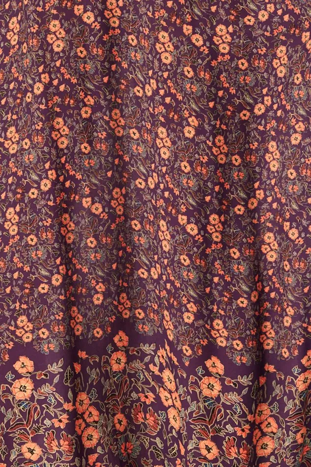 Dresses Shop Natalie Martin ALEX SHORT DRESS Petite Fleur Aubergine
