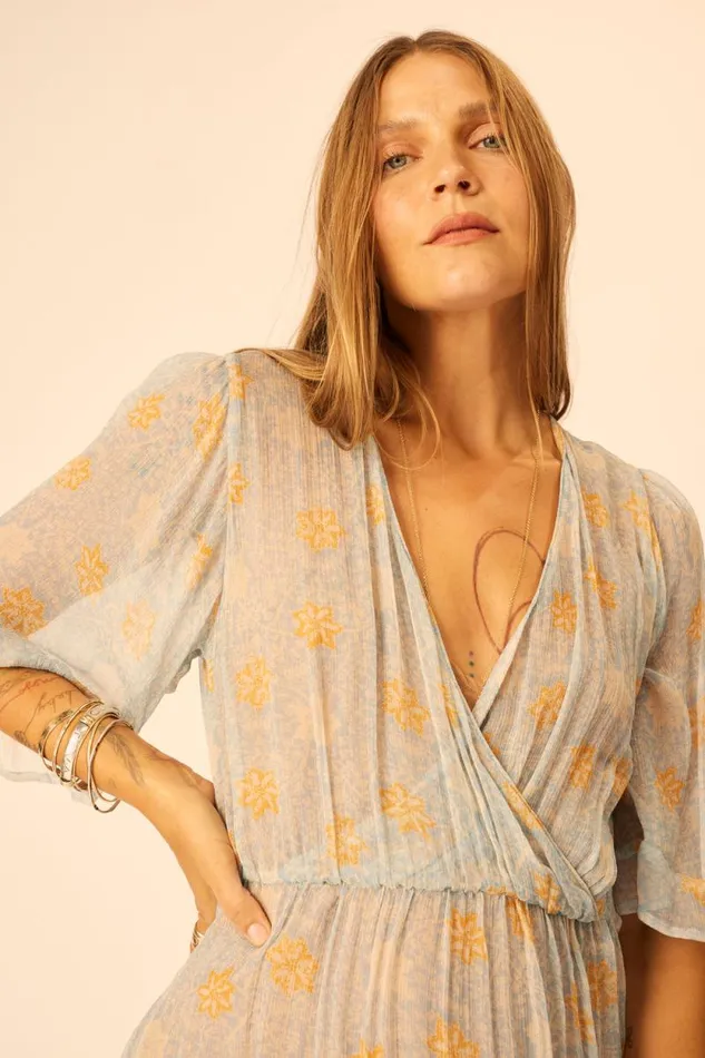 Dresses Shop Natalie Martin COCO MAXI Snowflake Tangerine