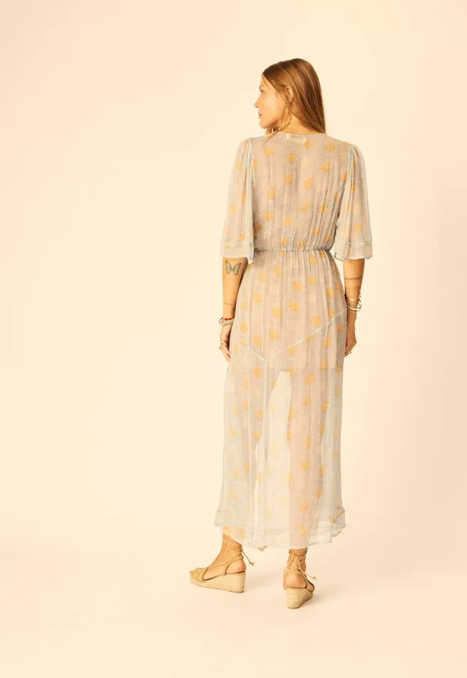 Dresses Shop Natalie Martin COCO MAXI Snowflake Tangerine