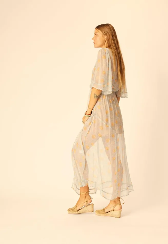 Dresses Shop Natalie Martin COCO MAXI Snowflake Tangerine
